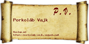 Porkoláb Vajk névjegykártya
